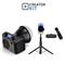 KIT CREATOR - TRIPODE SELFIE STICK + ILUMINADOR 60W A BATERIA + MICROFONO CORBATERO